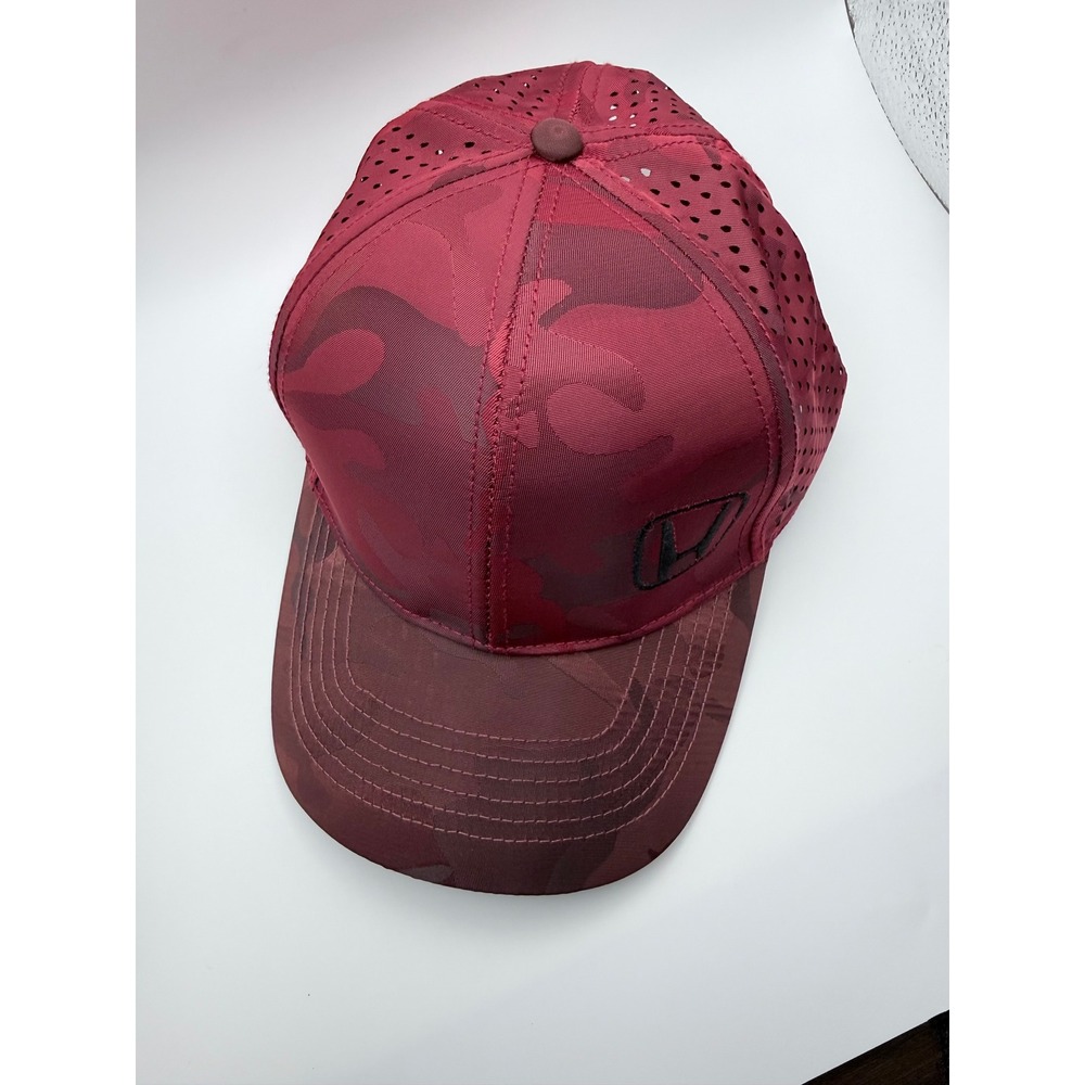Honda Performance Burgundy Red Camo Hat Adjustable Perforated Racing Cap